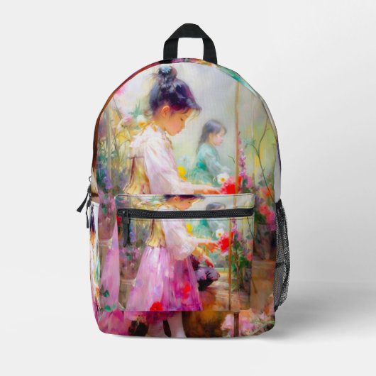 Die Schönheit der Blume Bedruckter Rucksack (Vorderseite)