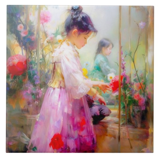 Die Schönheit der Blume Fliese (Vorderseite)