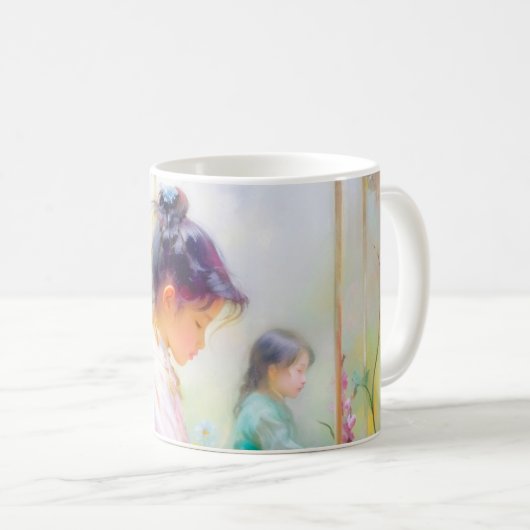 Die Schönheit der Blume Kaffeetasse (VorderseiteRechts)