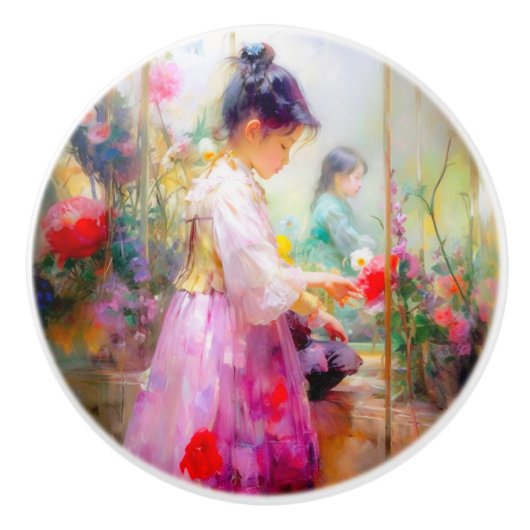 Die Schönheit der Blume Keramikknauf (Vorderseite)