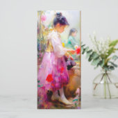 Die Schönheit der Blume Lesezeichen Menükarte (Stehend Vorderseite)