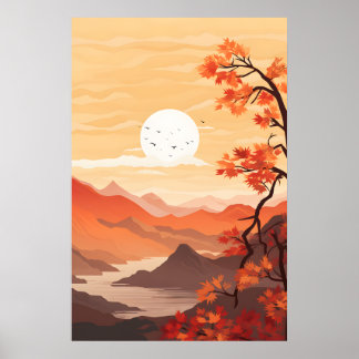 Die Schönheit der Herbstlandschaften erfassen Poster