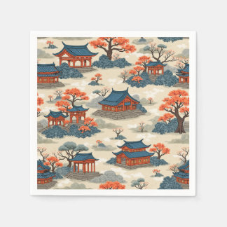 Die Schönheit der koreanischen Paläste mit Papiers Serviette