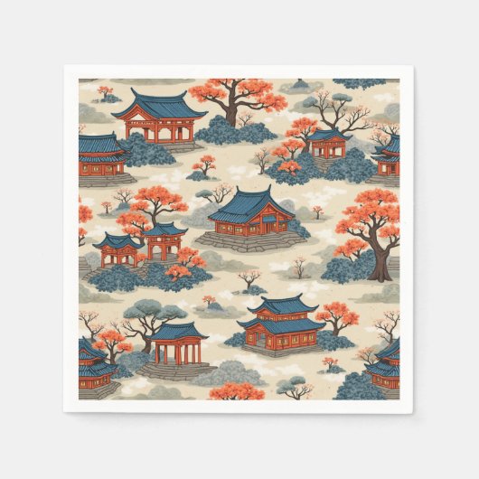 Die Schönheit der koreanischen Paläste mit Papiers Serviette (Vorderseite)