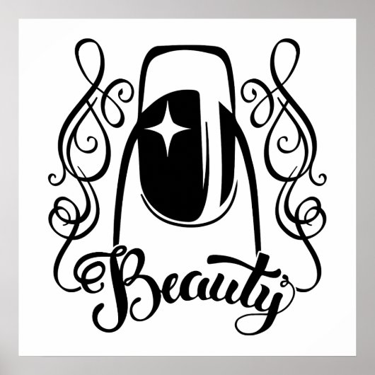 Die Schönheit der Nagelkunst Poster (Vorne)