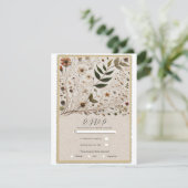 Die Schönheit der Natur Botanische Blume & Blätter Einladung (Stehend Vorderseite)