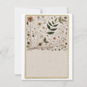 Die Schönheit der Natur Botanische Blume & Blätter Einladung (Rückseite)