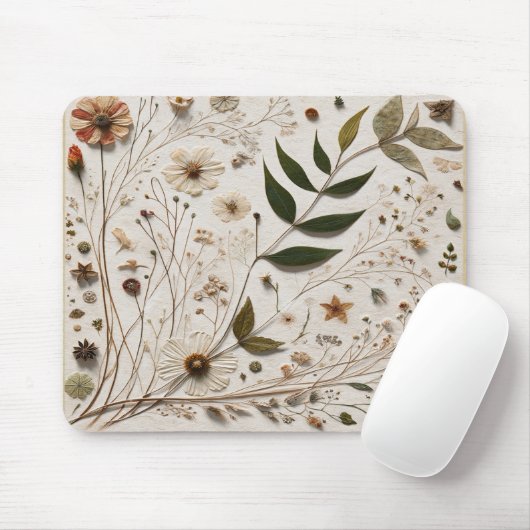 Die Schönheit der Natur Botanische Blume & Blätter Mousepad (Mit Mouse)