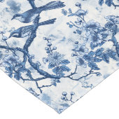 Die Schönheit der Natur: Chinoiserie Bird in Blue Großer Tischläufer (Ecke)