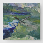 Die Schönheit der Natur Quadratische Wanduhr (Vorderseite)