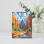 Die Schönheit der Pfeile des Zion-Nationalparks Postkarte (Stehend Vorderseite)