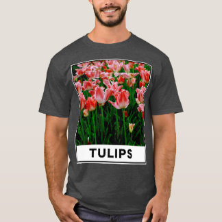 Die Schönheit der rosa Tulpenblume im Gartenfoto T-Shirt