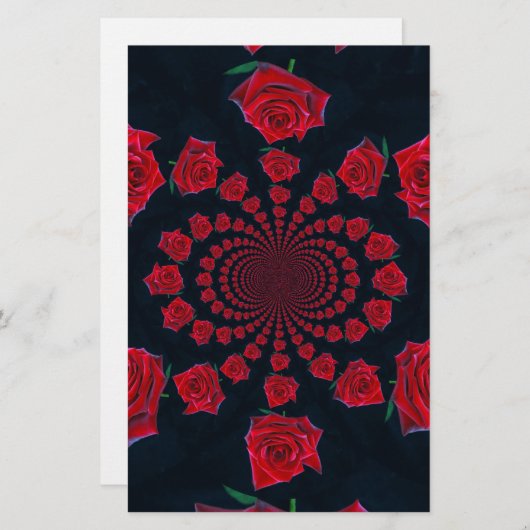 Die Schönheit der Rose: Blumenfantasie Briefpapier (Vorne/Hinten)