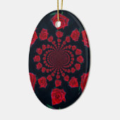 Die Schönheit der Rose: Blumenfantasie Keramikornament (Links)