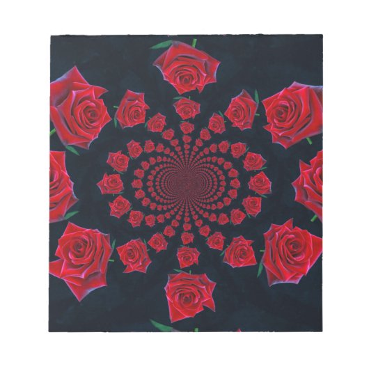 Die Schönheit der Rose: Blumenfantasie Notizblock (Vorderseite)