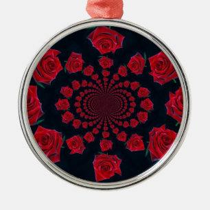 Die Schönheit der Rose: Blumenfantasie Silbernes Ornament