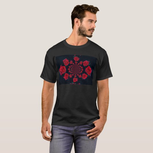Die Schönheit der Rose: Blumenfantasie T-Shirt (Vorne ganz)