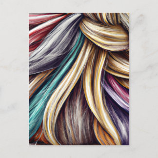 Die Schönheit der verschiedenen Frisuren bei Fraue Postkarte