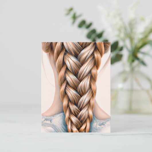 Die Schönheit der verschiedenen Frisuren bei Fraue Postkarte (Stehend Vorderseite)