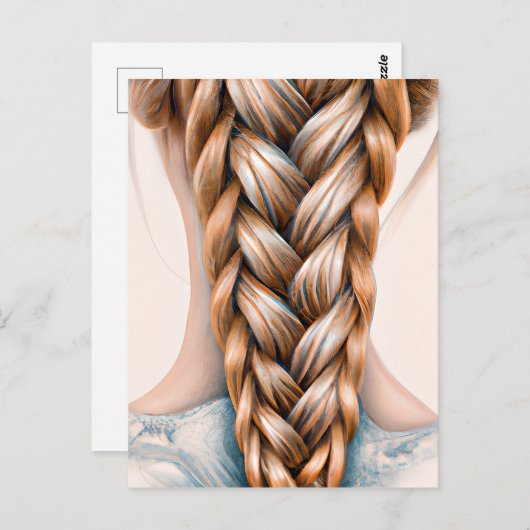 Die Schönheit der verschiedenen Frisuren bei Fraue Postkarte (Vorne/Hinten)