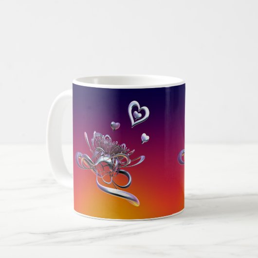 Die Schönheit des Herzens Kaffeetasse (Vorderseite Links)