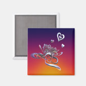 Die Schönheit des Herzens Magnet (Vorderseite/Rückseite)