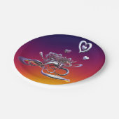 Die Schönheit des Herzens Pappteller (Schrägansicht)