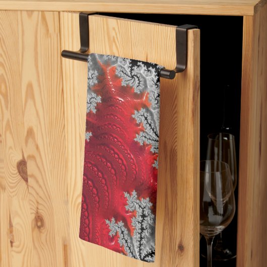 Die Schönheit des Mandelbrots Teetuchs Geschirrtuch (Drittel gefaltet)