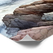 Die Schönheit des Meeres bei Sonnenuntergang Poster (Ecke)