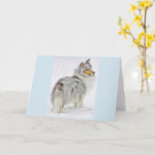 Die Schönheit des Shetland Sheepdog Karte (Gelbe Blume)