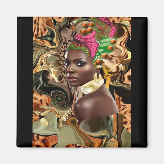 Die Schönheit einer afrikanischen Dschungel-Blume Magnet (Vorne)