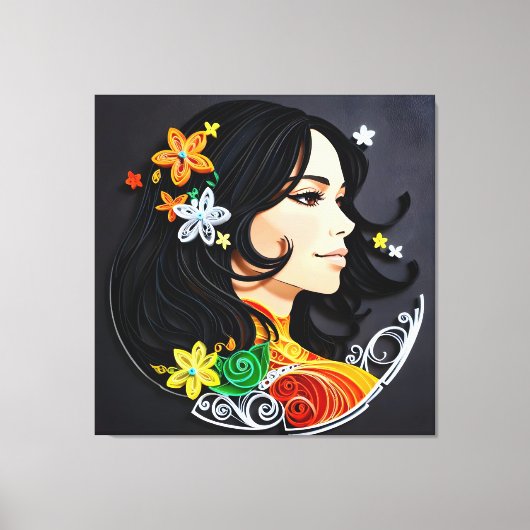 Die Schönheit einer Frau Leinwanddruck (Vorderseite)