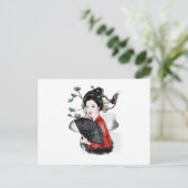 Die Schönheit einer japanischen Geisha Postkarte (Stehend Vorderseite)