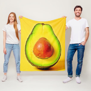Die Schönheit eines gesunden Avocadodesigns Fleecedecke