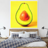 Die Schönheit eines gesunden Avocadodesigns Leinwanddruck (Insitu (Schlafzimmer))
