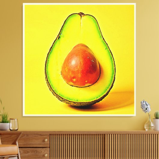 Die Schönheit eines gesunden Avocadodesigns Leinwanddruck (Insitu (Wohnzimmer))