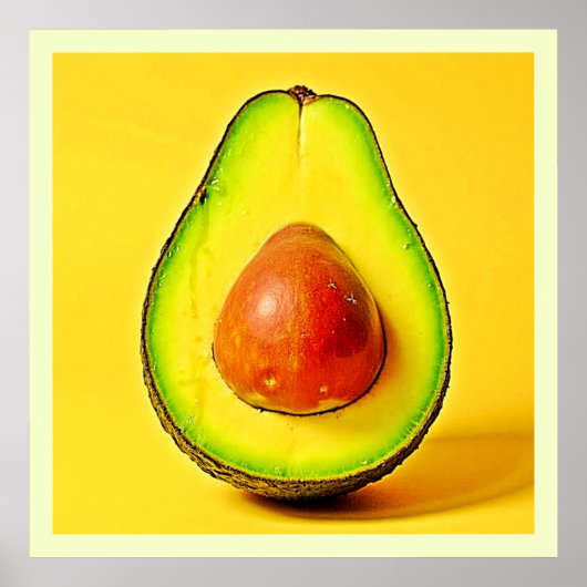 Die Schönheit eines gesunden Avocadodesigns Poster (Vorne)