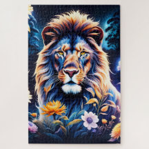 Die Schönheit eines Löwen in seiner Umgebung