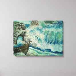 Die Schönheit eines starken Wellenreitens Leinwanddruck