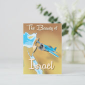 Die Schönheit Israels Vintage Reiseplakat Postkarte (Stehend Vorderseite)