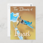 Die Schönheit Israels Vintage Reiseplakat Postkarte (Vorne/Hinten)