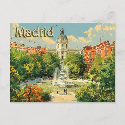 Die Schönheit Madrids erfassen Postkarte (Vorderseite)