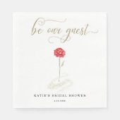 Die Schönheit und das Biest sind unsere Gäste Serviette (Vorderseite)