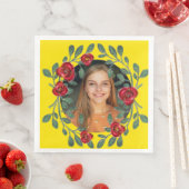 Die Schönheit und das Foto der Rote Rosen der Best Serviette (Beispiel)