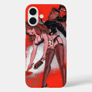 Die Schönheit und der Krampus Vintage Weihnachten iPhone 16 Plus Hülle