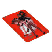 Die Schönheit und der Krampus Vintage Weihnachten Magnet (Rechte Seite)