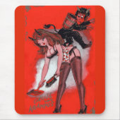 Die Schönheit und der Krampus Vintage Weihnachten Mousepad (Vorne)