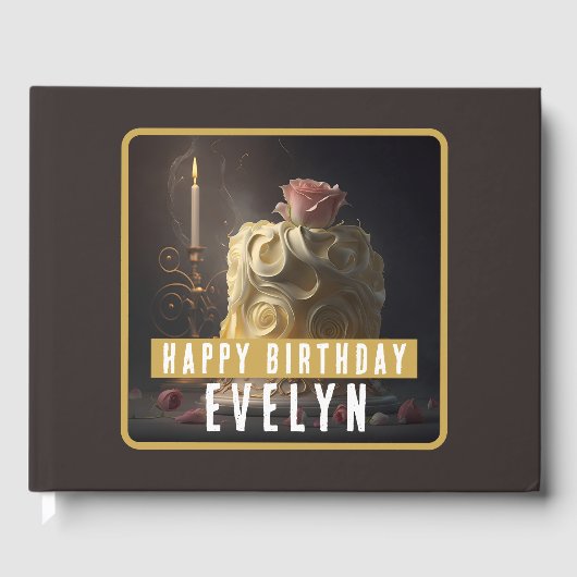 Die Schönheit und der Kuchen der Bestie - Geburtst Gästebuch (Vorderseite)