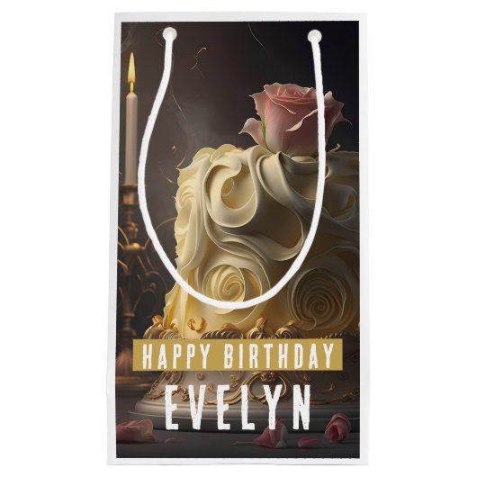 Die Schönheit und der Kuchen der Bestie - Geburtst Kleine Geschenktüte (Vorderseite)