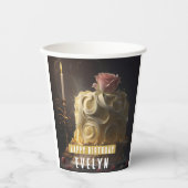 Die Schönheit und der Kuchen der Bestie - Geburtst Pappbecher (Vorderseite)